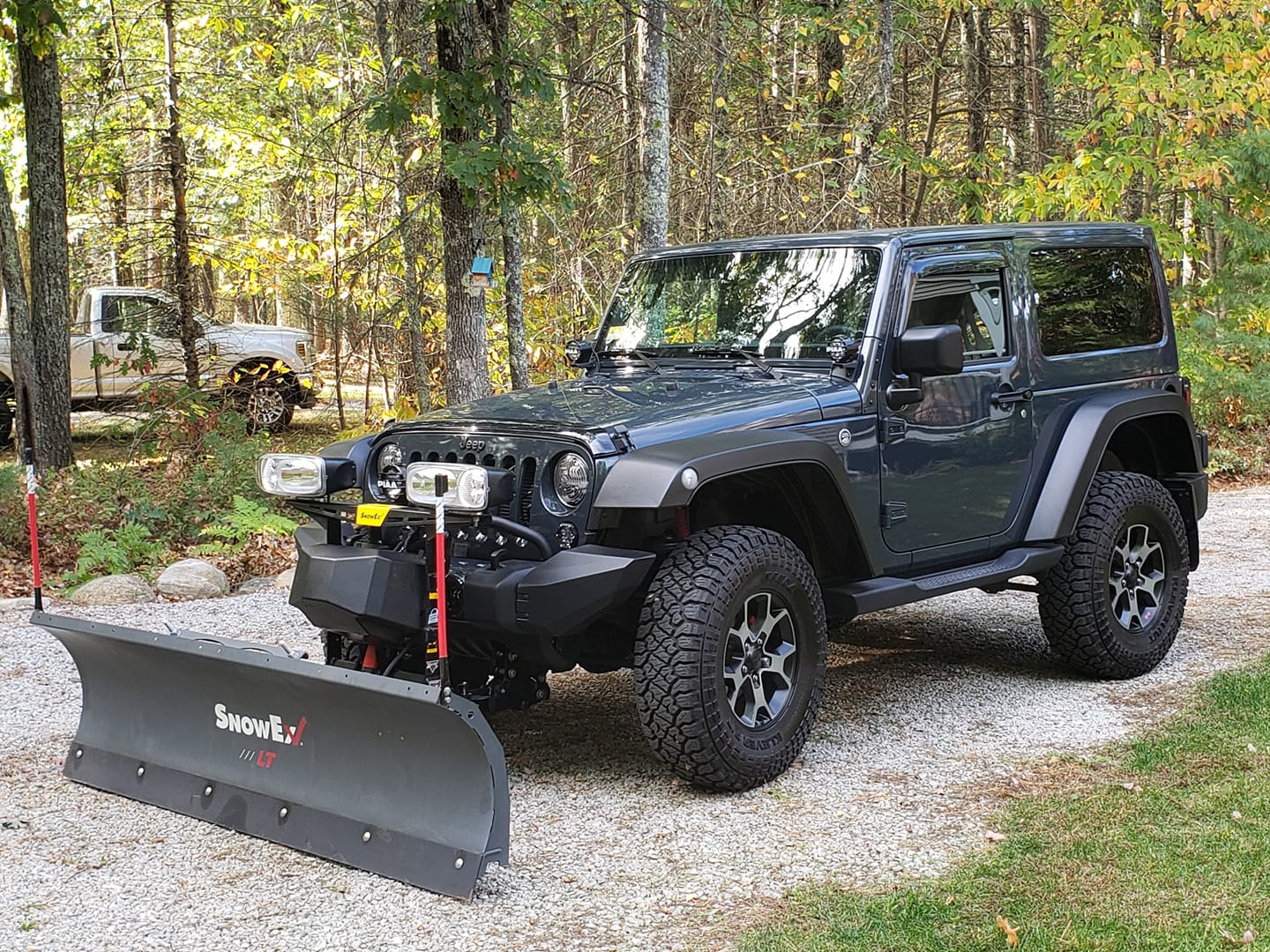 Lifted JK on 35's plow setup | Snow Plowing Forum